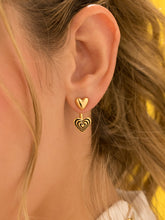 Cargar imagen en el visor de la galería, ARETES DUO CORAZON