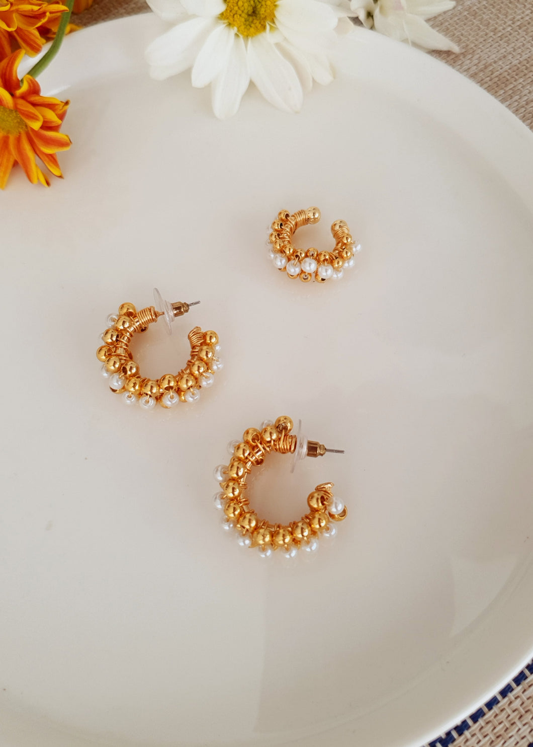 SET CANDONGAS / EARCUFF PERL