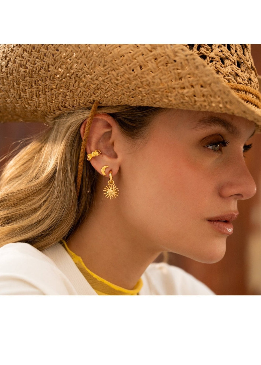 SET ARETES SOL Y LUNA