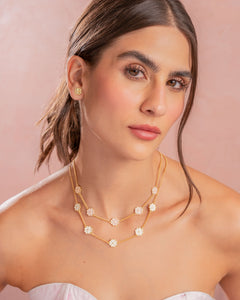 COLLAR TREBOLES ROSA
