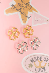 ARETES TREBOL DORADO