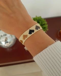 PULSERA CORAZONES TIERRA