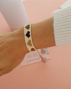 PULSERA CORAZONES TIERRA