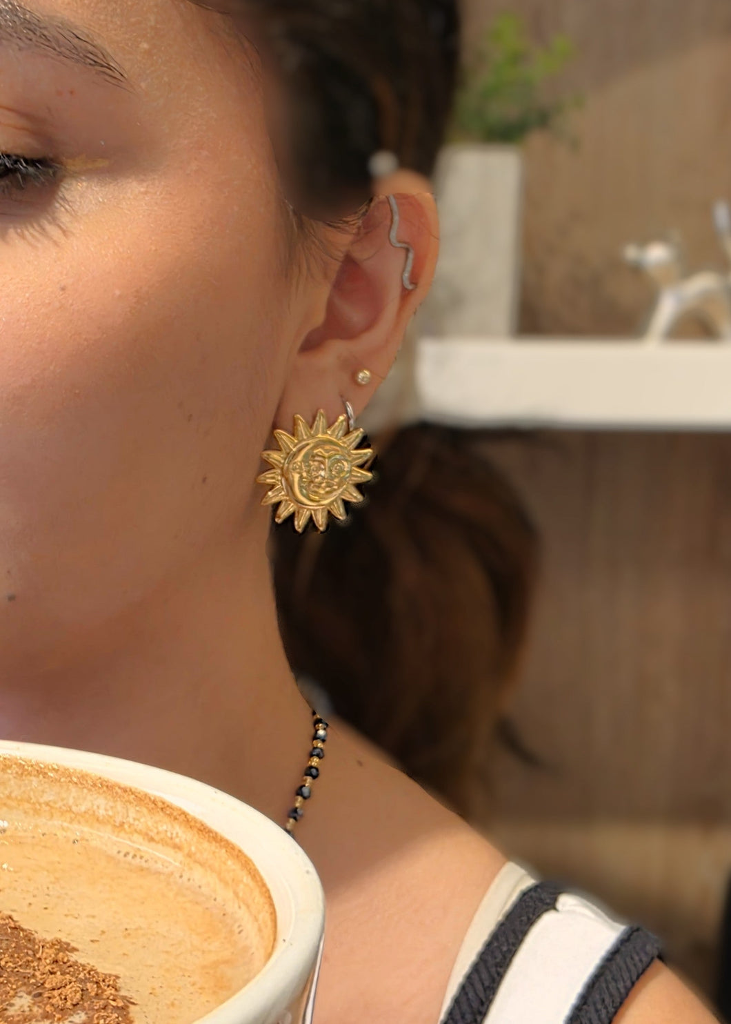 ARETES SOL Y LUNA