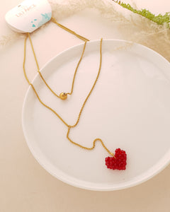 CADENA CORAZON TEJIDO
