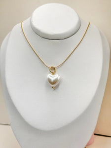 CADENA CORAZON PERLADO