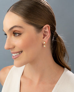 ARETES DOBLE PERLA