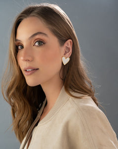 ARETES CORAZON PERLADO