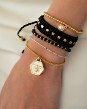 Cargar imagen en el visor de la galería, PULSERA NEGRA ABEJA
