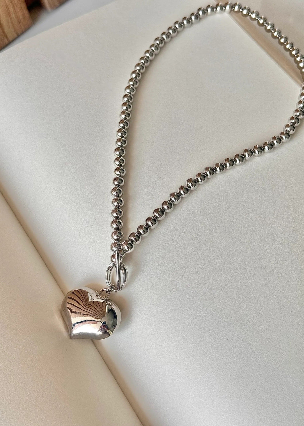 CADENA MAXI LOVE PLATEADA