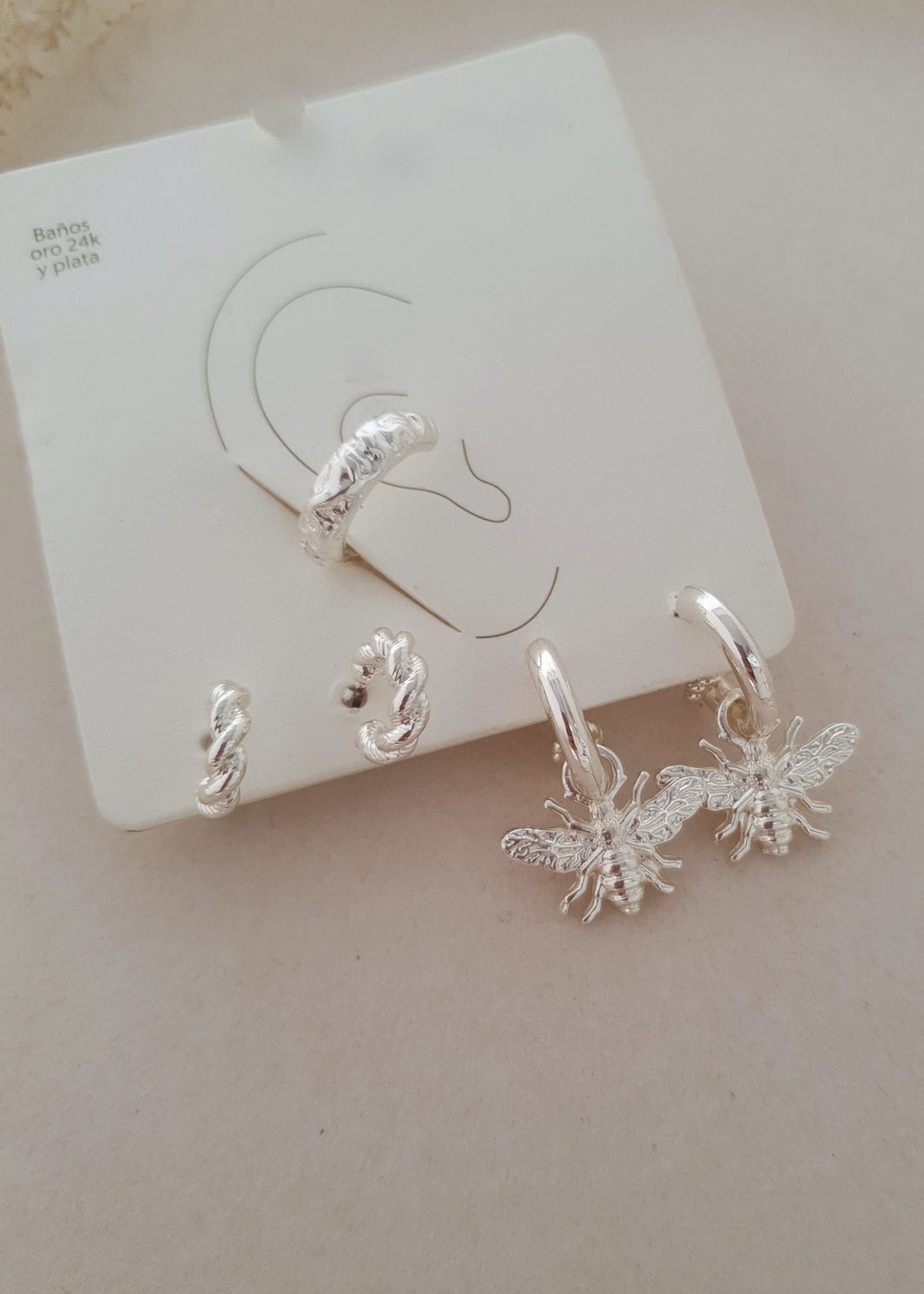 SET SILVER ABEJA