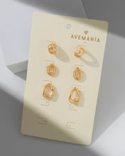 Cargar imagen en el visor de la galería, SET X3 ARETES SILUETA AMORFA By Issa Vásquez
