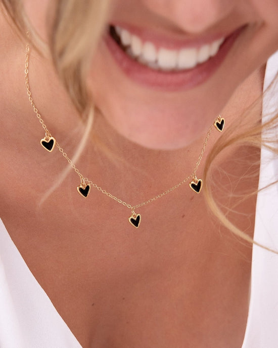 CADENA CORAZON PRETO| LILI ARCE ACCESORIOS